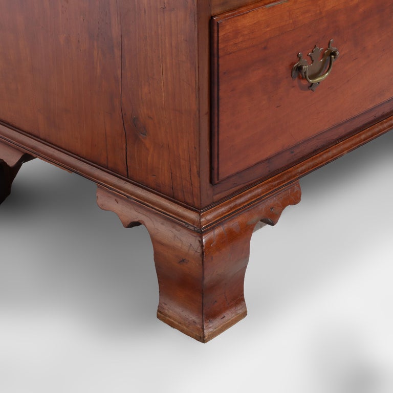 Antique Chippendale Cherry Graduated 4-Drawer Chest C1800