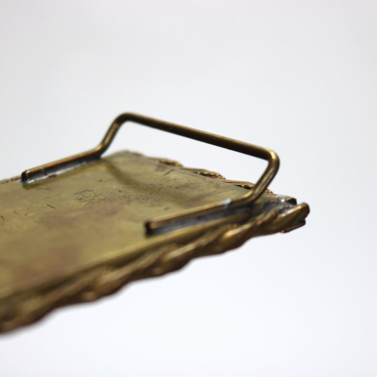 Antique Abstract Enameled Belt Buckle by Harris C1910