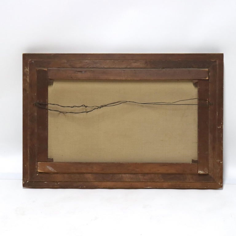 Gilt Framed Oil On Canvas Music Themed Painting With Banjo By M. Morris C1886