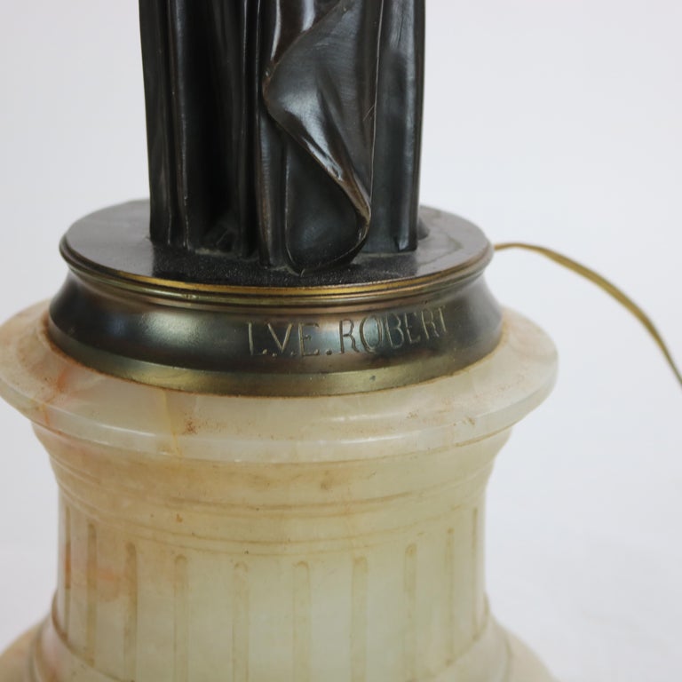 Antique Classical Bronze Sculptural Eight Light Candelabra C1890