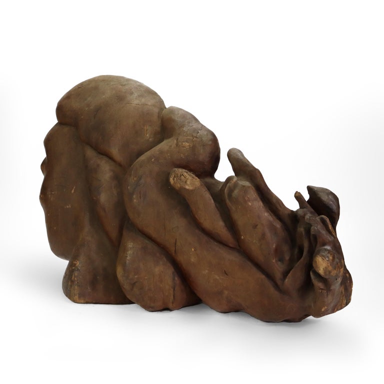 Antique Carved Pine Maidenhead Ship Mast From The Strathmont Museum/Estate 18thC