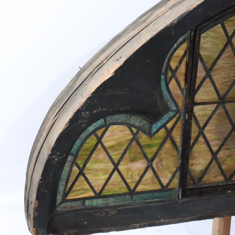 Five Tiffany Studios Gothic Revival, Stained Glass Transom Windows, Phila, C1900