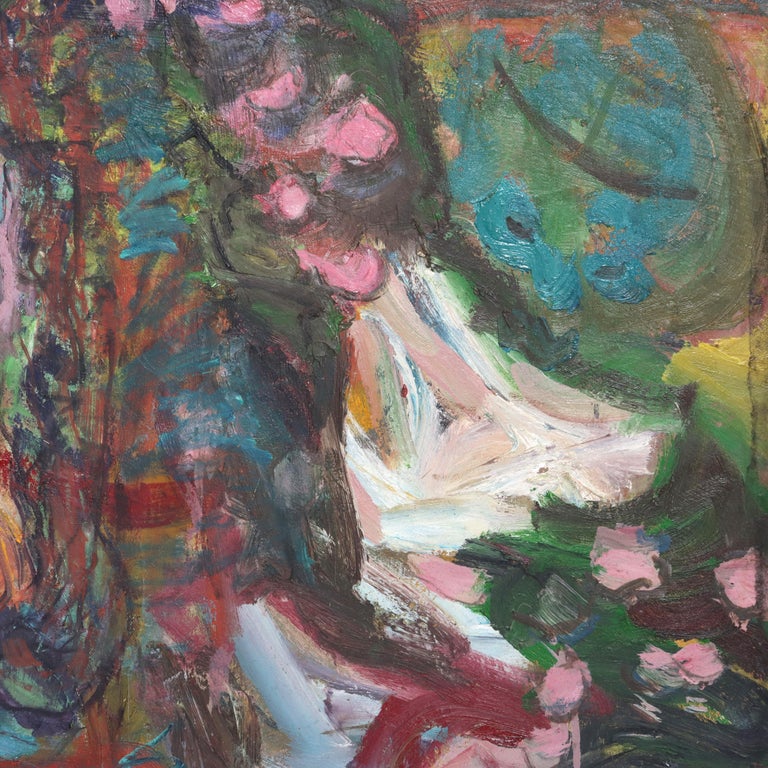 Abstract Expressionist Oil On Canvas Painting “This Victim” By East Village 1986