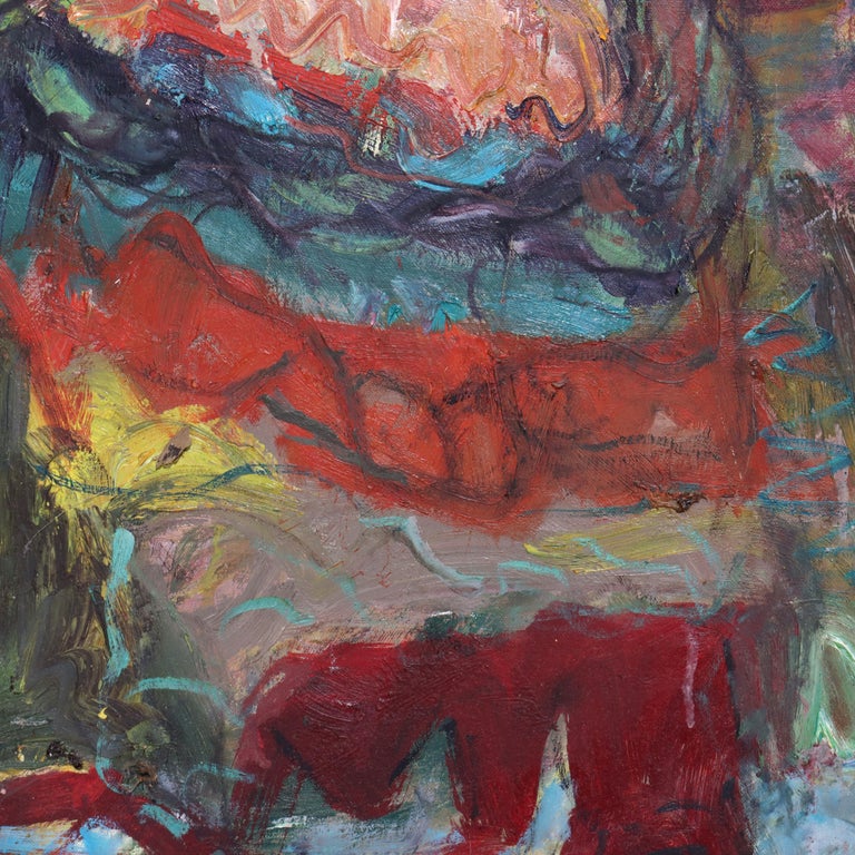 Abstract Expressionist Oil On Canvas Painting “This Victim” By East Village 1986