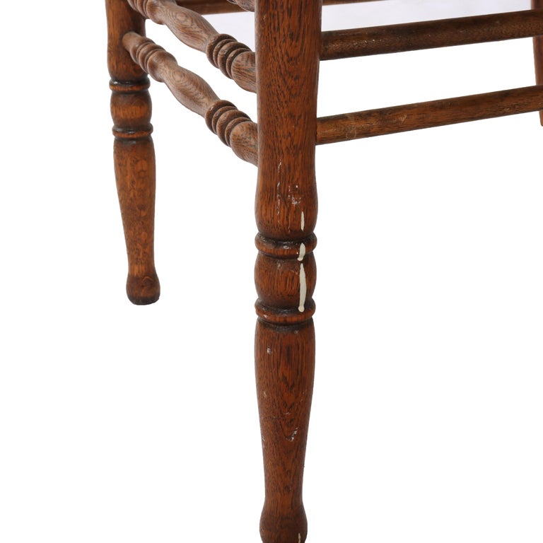 Set of Four Larkin No. 1 Oak Pressed Back Chairs C1920