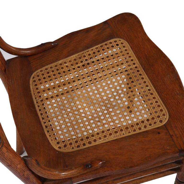 Set of Four Larkin No. 1 Oak Pressed Back Chairs C1920