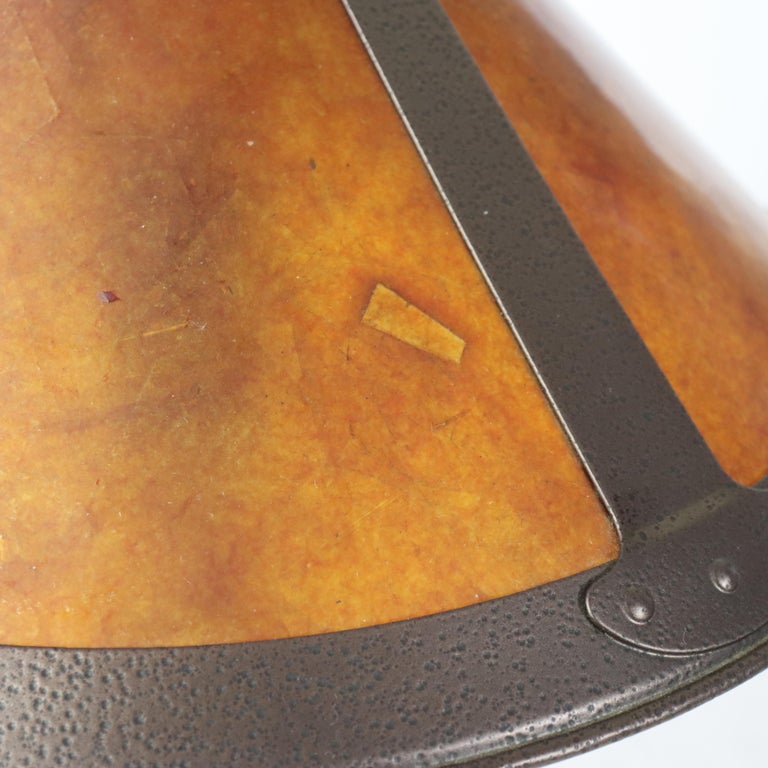 Vintage Dirk van Erp Style Arts & Crafts Copper & Mica Table Lamp 20thC
