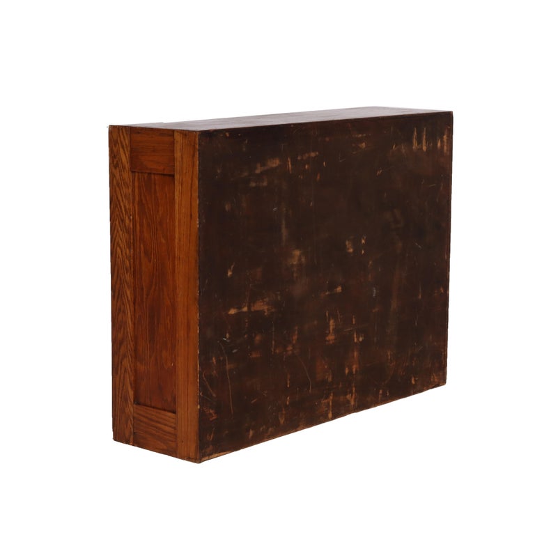 Antique Oak Roll Front Cabinet C1920