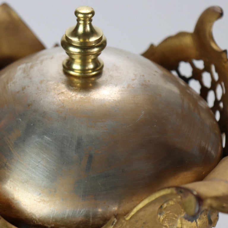 Antique Sevres School Cobalt & Gilt Porcelain Covered Urn C1890