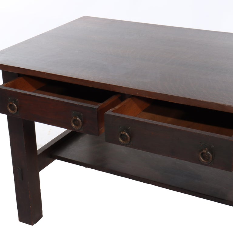 Antique Grand Rapids Chair Co. Arts & Crafts Mission Oak Library Table C1920