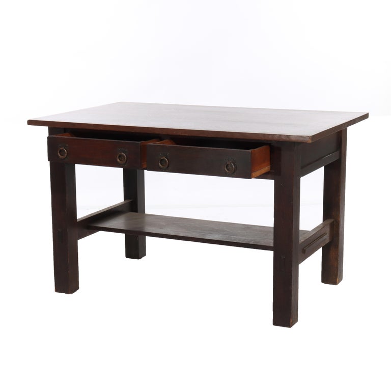 Antique Grand Rapids Chair Co. Arts & Crafts Mission Oak Library Table C1920