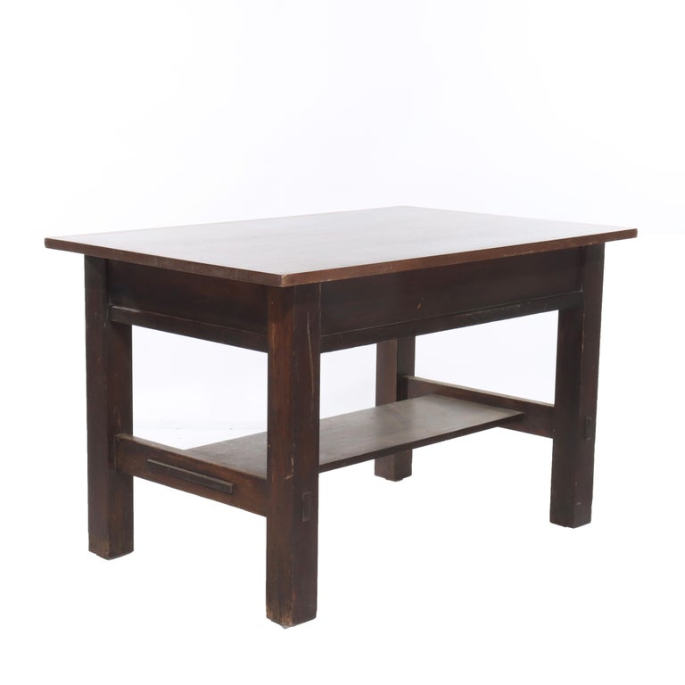 Antique Grand Rapids Chair Co. Arts & Crafts Mission Oak Library Table C1920