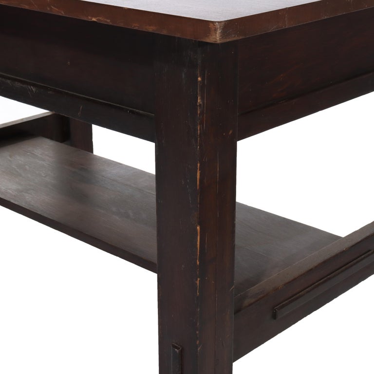 Antique Grand Rapids Chair Co. Arts & Crafts Mission Oak Library Table C1920