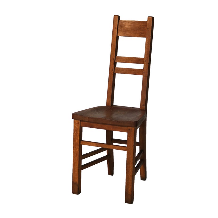 Antique Limbert Arts & Crafts Oak Desk Chair C1920