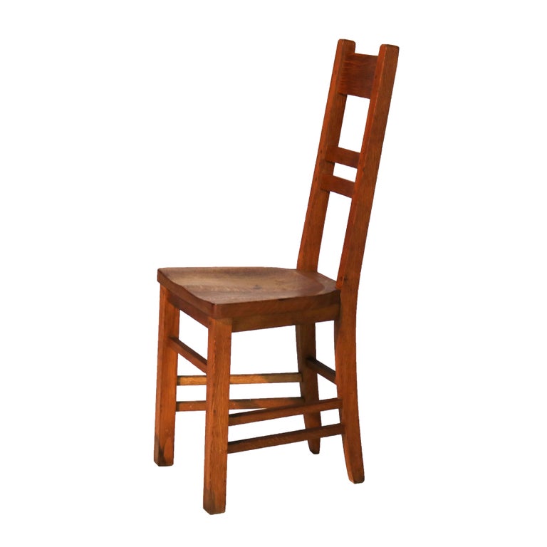 Antique Limbert Arts & Crafts Oak Desk Chair C1920