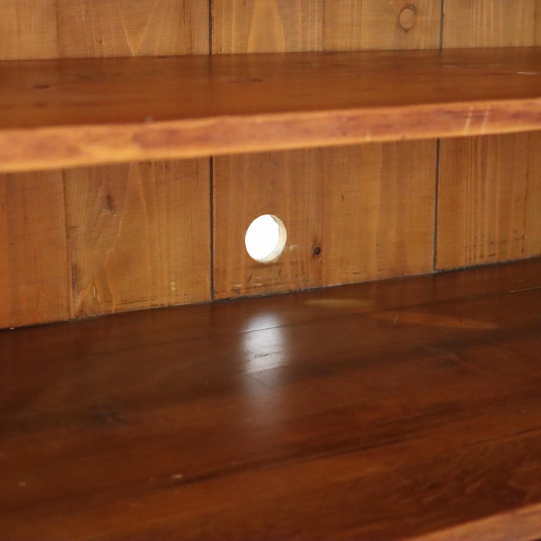 Oversized Antique Oak Roll Front Bookcase C1920