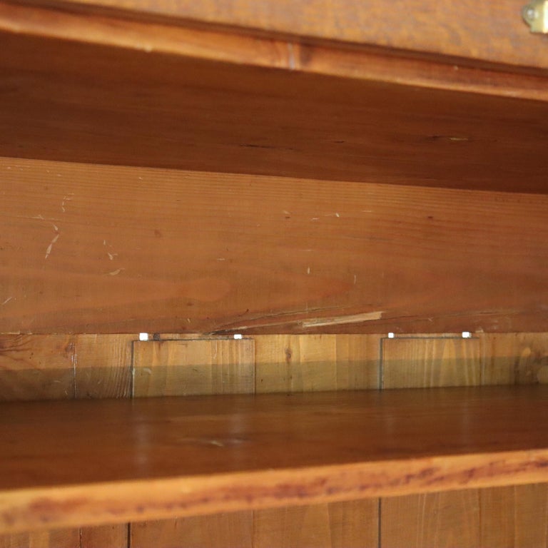 Oversized Antique Oak Roll Front Bookcase C1920