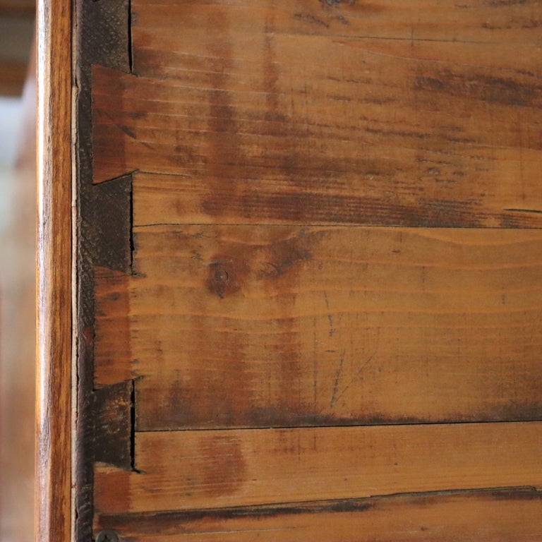 Oversized Antique Oak Roll Front Bookcase C1920