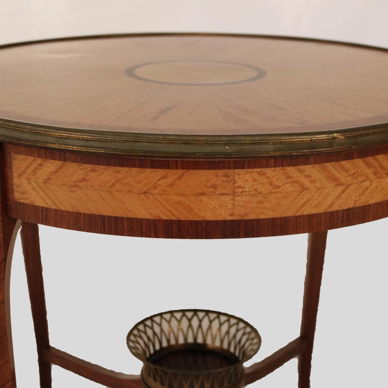 Francois Linke Inspired Satinwood, Rosewood, & Ormolu Crossbanded Center Table