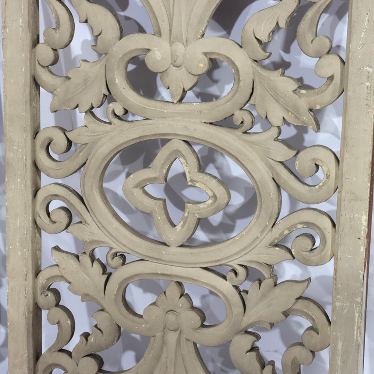 Vintage Carved Wood Architectural Grates 20thC