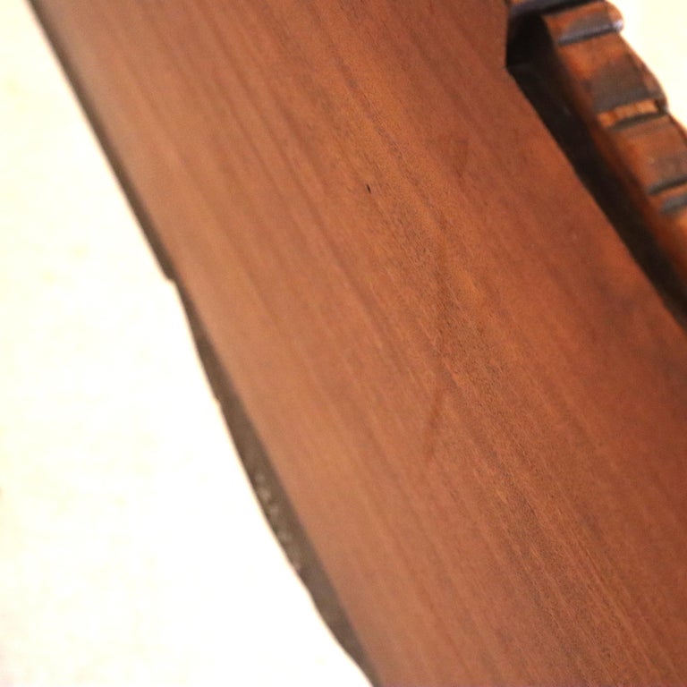 Antique Neoclassical Satinwood Double Bed With Hand Painted Swags c1930