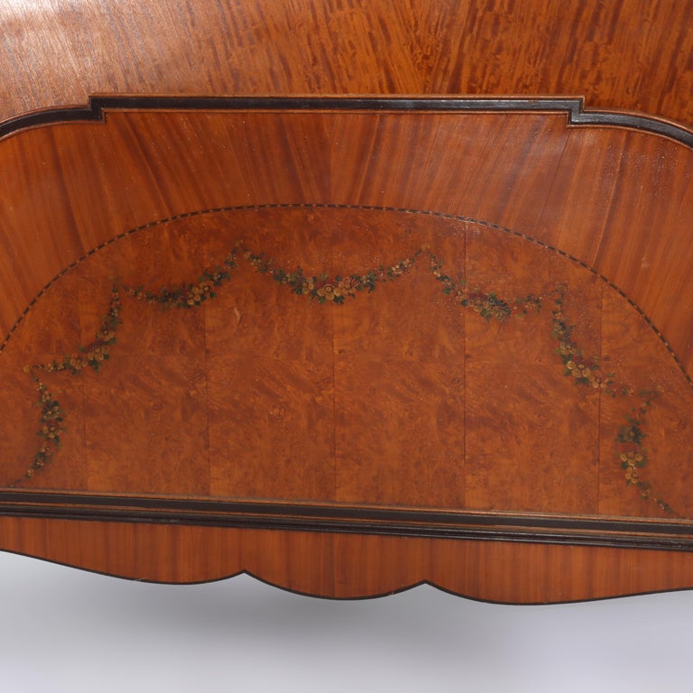 Antique Satinwood Adams Style Head & Foot Boards c1930