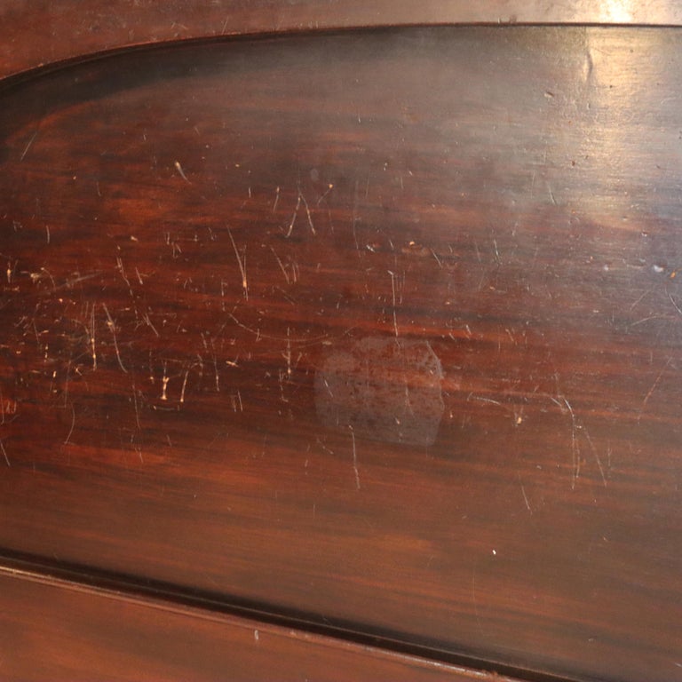 RJ Horner School Carved Mahogany Queen Size Bed Head & Foot Boards Circa 1890