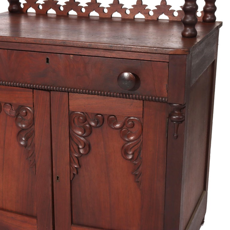 Antique Victorian Walnut 2-Shelf Server Etagere C1880