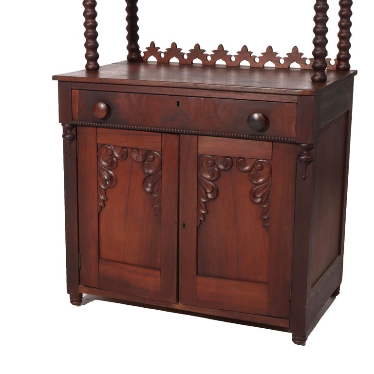 Antique Victorian Walnut 2-Shelf Server Etagere C1880