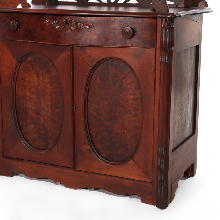Antique Victorian Walnut & Burl Etagere Server C1880