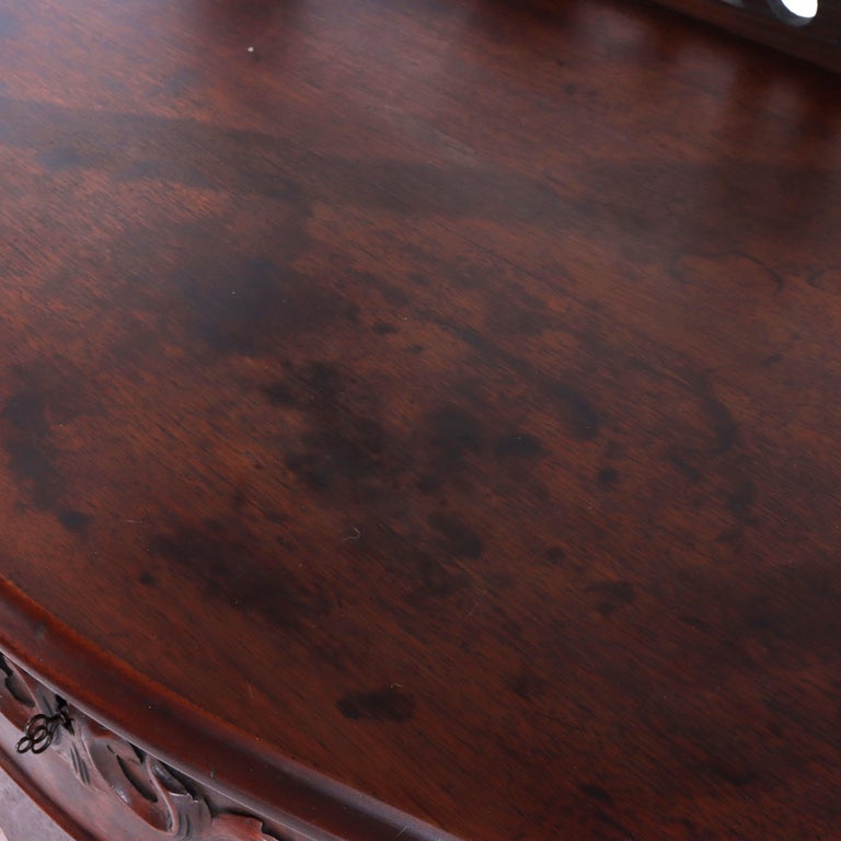 Antique Victorian Walnut & Burl Etagere Server C1880