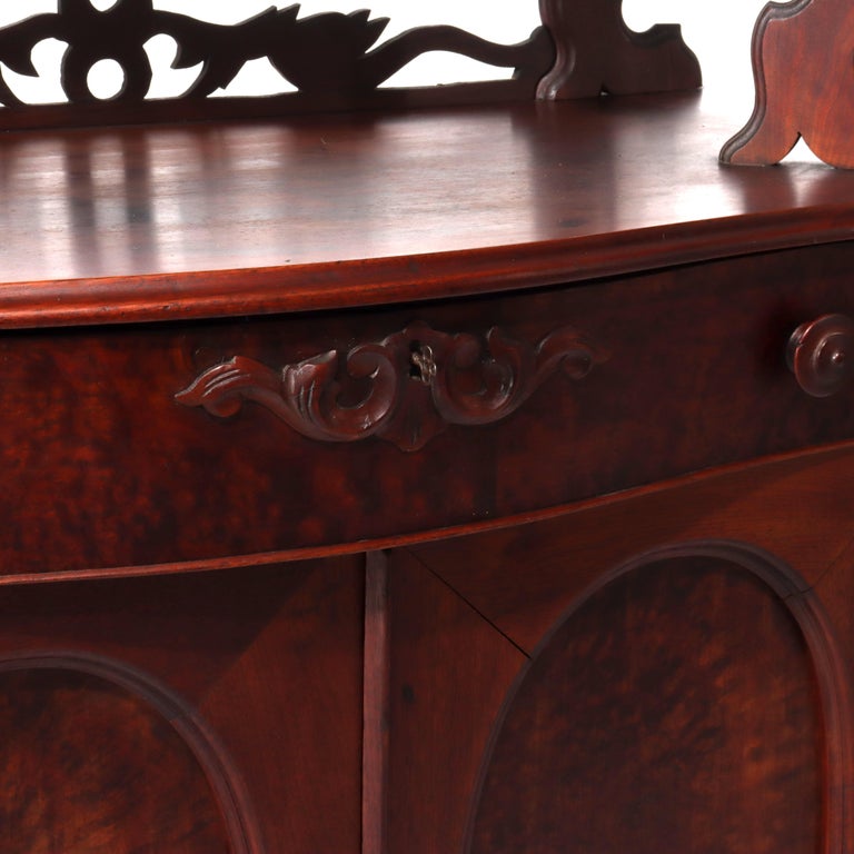 Antique Victorian Walnut & Burl Etagere Server C1880