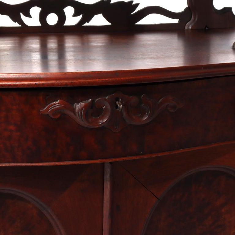 Antique Victorian Walnut & Burl Etagere Server C1880