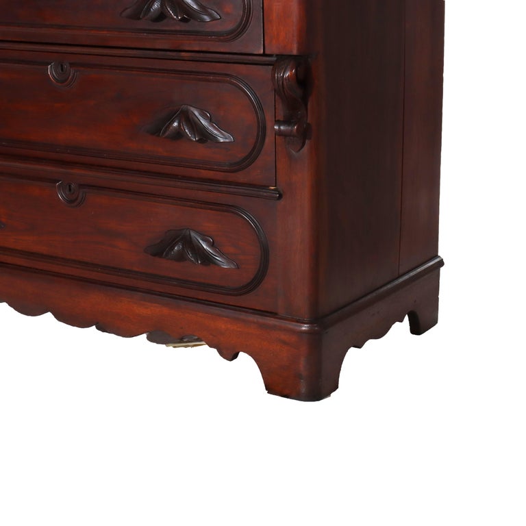Antique Eastlake Victorian Walnut Secretary Desk C1880