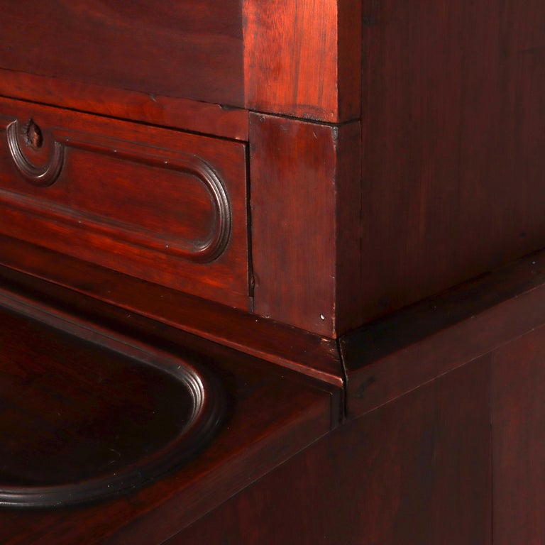 Antique Eastlake Victorian Walnut Secretary Desk C1880