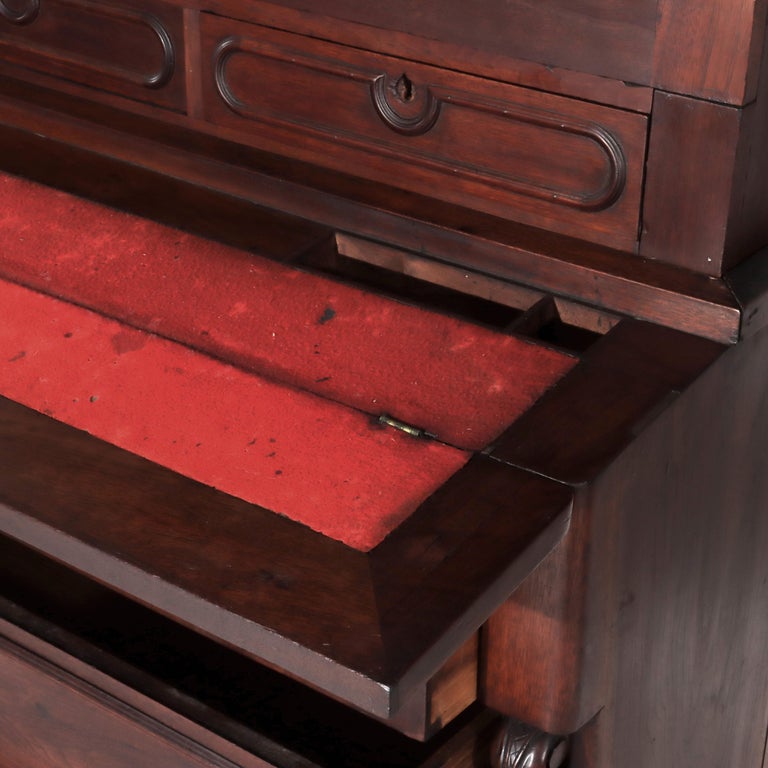 Antique Eastlake Victorian Walnut Secretary Desk C1880