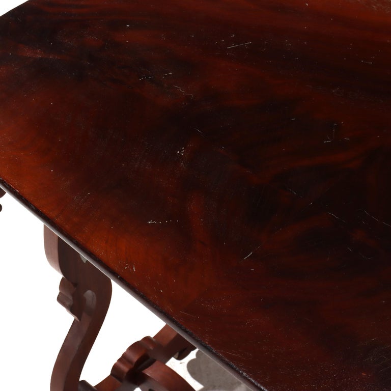 Antique Empire Flame Mahogany Lamp Stand C1870