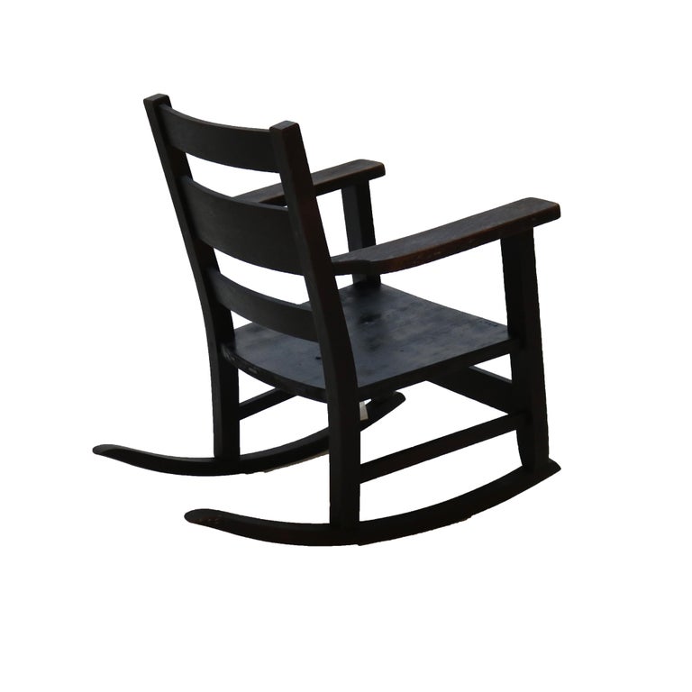 Antique RH Conant’s Sons Arts & Crafts Mission Oak Slat Back Rocking Chair c1910