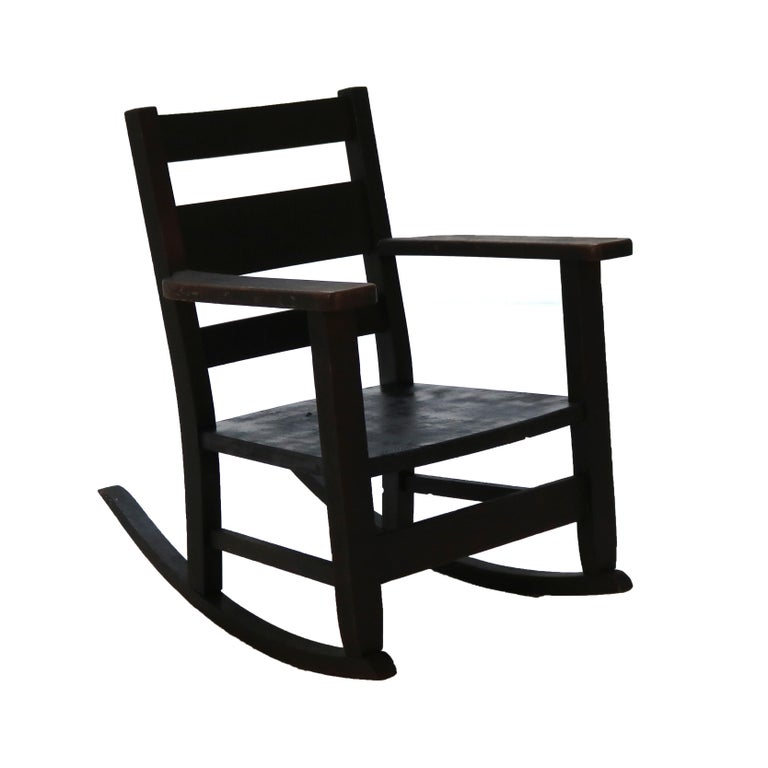 Antique RH Conant’s Sons Arts & Crafts Mission Oak Slat Back Rocking Chair c1910