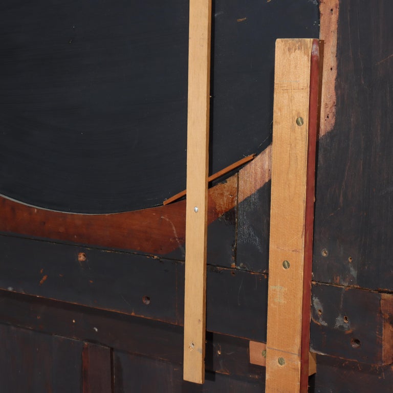 Antique French Ebonized Rosewood, Marquetry & Ormolu Curio Top Cabinet C1890