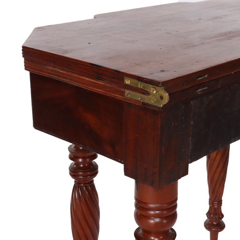 Antique Sheraton Mahogany Card Table C1830