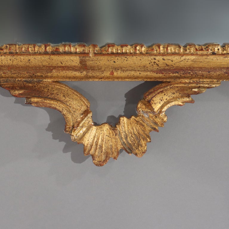 Pair of Antique French Louis XIV Gilt Wood Mirrors C1920