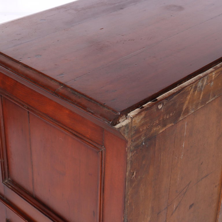 Antique Mahogany 22 Drawer Country Store Spool Cabinet C1900