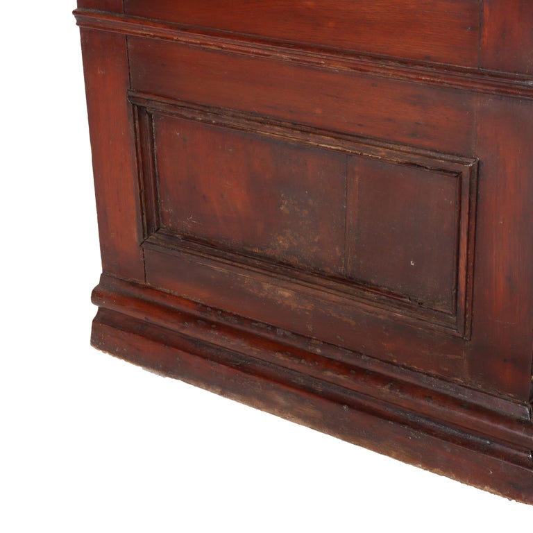 Antique Mahogany 22 Drawer Country Store Spool Cabinet C1900