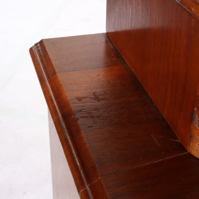 Antique Victorian Carved Flame Mahogany Five Drawer Chest C1880