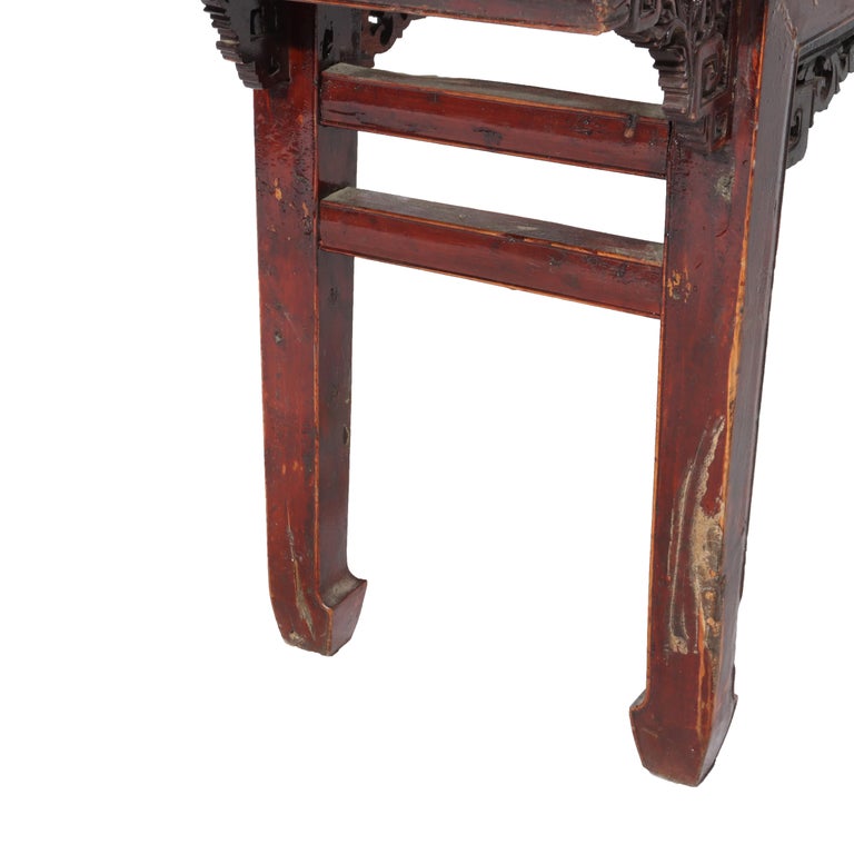 Antique Chinese Carved Rosewood Low Table C1920