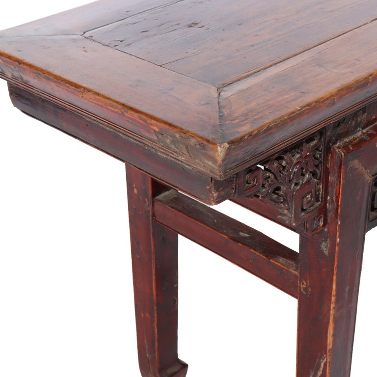 Antique Chinese Carved Rosewood Low Table C1920