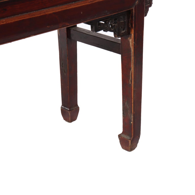 Antique Chinese Carved Rosewood Low Table C1920