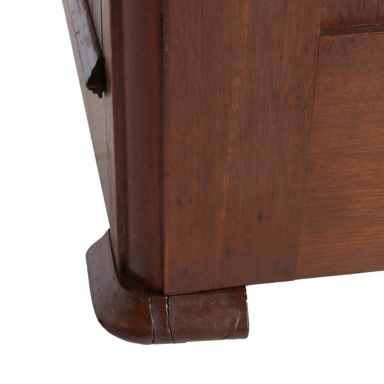 Antique Eastlake Chip Carved Walnut Three Drawer Washstand C1890