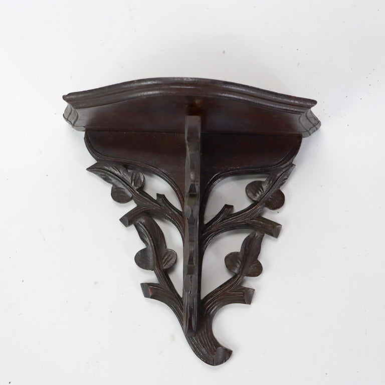 Seven Antique Black Forest Carved Walnut Pieces C1890